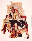 Norman Rockwell Famous Paintings - Family home from Vacation